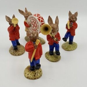 Royal Doulton Bunnykins Oompah Band 1984 Golden Jubilee Complete Set DB23 DB27